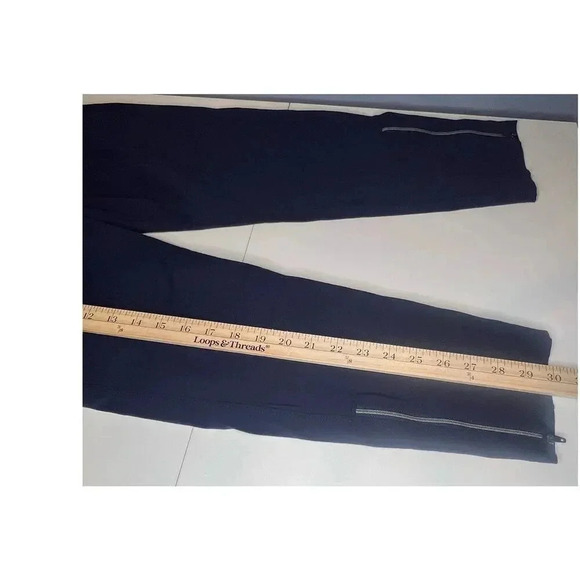 Athleta Leggings w/ Zippers in Navy Blue - Women's Extra Small - Picture 4 of 6